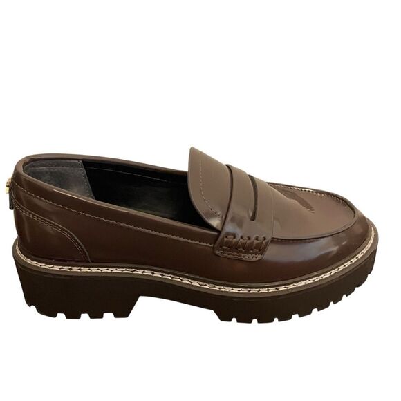 Calvin Klein Suzie Casual Lug Sole Loafers Brown 6.5 NEW - Picture 1 of 5